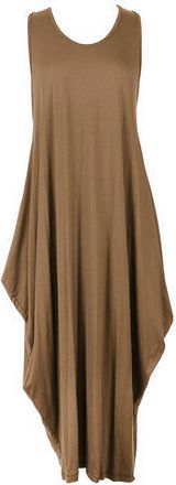 ZEE FASHION New Women Ladies Italian Lagenlook Tulip Parachute Dress Stretchy Sleeveless Long Tunic Top 8-18