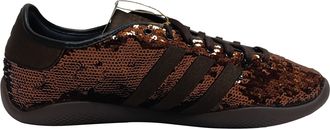 adidas Originals Adidas x Wales Bonner Karintha Sequined Sneakers in Brown Satin