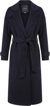 Pinko Pinko, Dames, Mantels, Blauw, Maat: L Wol