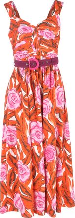 Diane Von F&uuml;rstenberg Diane Von Furstenberg Elisa Floral-Print Midi Dress in Multicolor Cotton