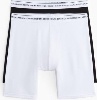 H&M 2er-Pack COOLMAX Lange Trunks - Schwarz