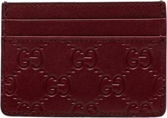 Gucci Pre-owned Wallets, female, Red, Size: ONE SIZE Pre-owned Card Holder