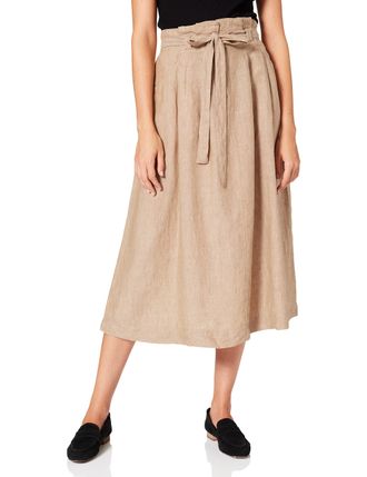 Brax Damen Style Kelly Sportiver Leinenrock I Rock, Toffee, 32W / 32L