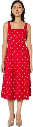 Apricot Square Neck Midi Dress in Red at Nordstrom, Size Xx-Large