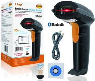 Trade Shop Trade Shop - Pistola Scanner Barcode Lettore Codici A Barre Bluetooth Wireless 10m Li-w2810