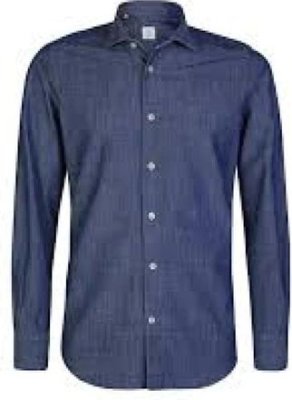 Eleventy Shirt - Heren - Casual Overhemden - Blauw - 2XL - Overhemden