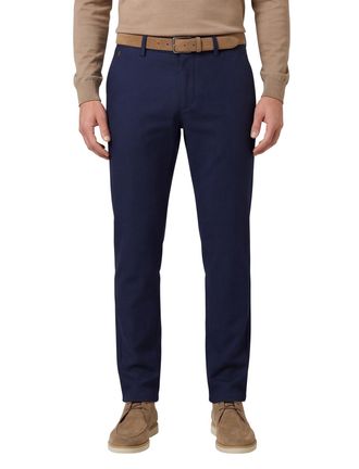 Gardeur pantalon donkerblauw effen katoen