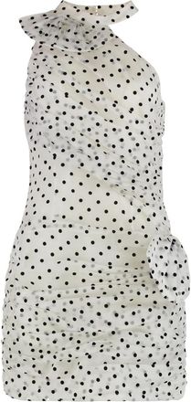 Alessandra Rich Polka-dot Mini Dress - Dames - Feestkleedjes - Wit - S - Kleedjes
