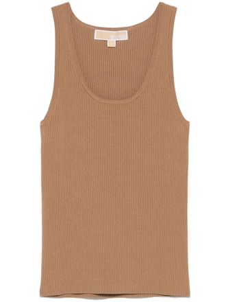 Michael Kors ribbed-knit tank top - Brown
