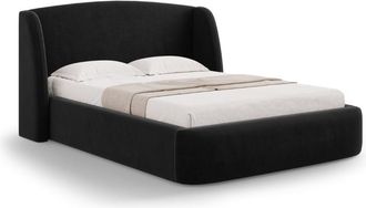 CXL by Christian Lacroix Cama con cabecero y baúl 140x200cm de terciopelo negro