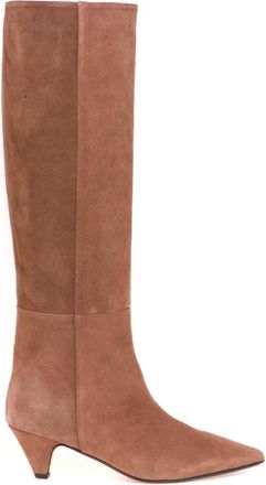 Anna F. Stivale Anna F. - Dames - Laarzen met Hak - Bruin - 37 EU - Leer - Schoenen