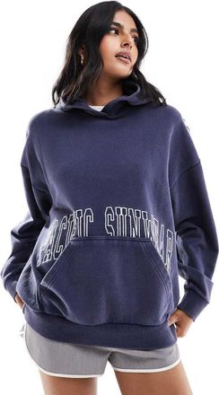 PacSun Pacsun oversized tracksuit hoodie in washed navy
