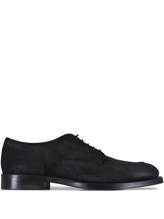 Brunello Cucinelli lace-up suede derby shoes - Black