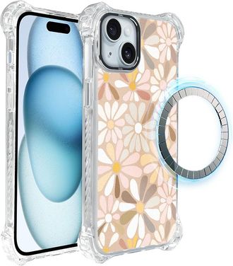 OEM Funda Para Iphone 15 Plus Ibizu Dropguard Ultra Con Magsafe, Boho, Flores Vintage