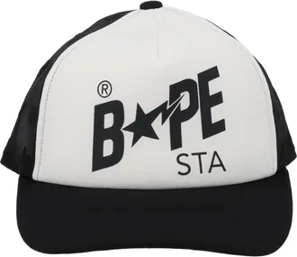 A Bathing Ape White Mesh Back Star Hat