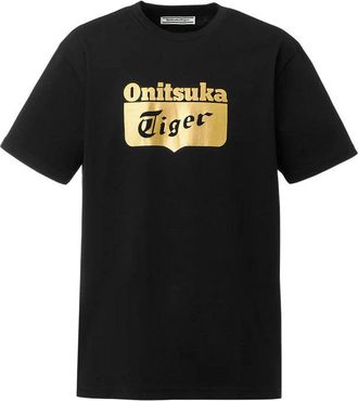 Onitsuka Tiger Logo T-Shirt Black Gold 2183B174-001
