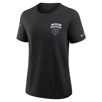 Nike Chicago Bears Salute to Service Nike Womens NFL T-Shirt in Black | 01K900AA26-8HF