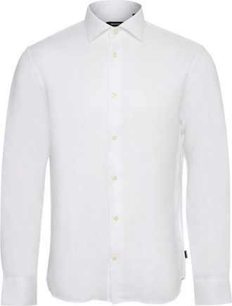 Matinique Formal Shirts - Heren - Zakelijke Overhemden - Wit - M - Linnen - Overhemden