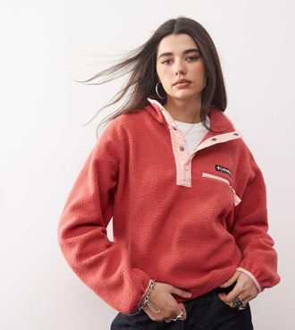 Columbia Helvetia II - Pile con abbottonatura corta colore dare diavole, rosa sabbia