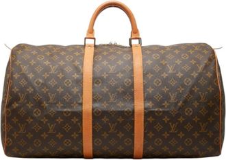 Louis Vuitton Brown Pvc Leather Boston Bag (Pre-Owned)