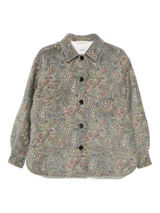 Amish paisley-pattern buttoned jacket - Grey