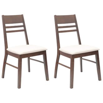 vidaXL Sillas De Comedor 2 Pcs Marr&oacute;n Claro 43 X 54 X 89 Cm Vidaxl