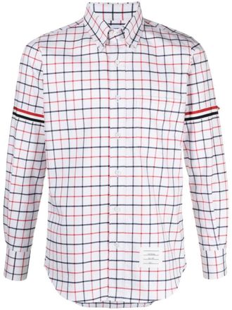 Thom Browne Straight Fir Shirt W/Rwb Gg Armband Clothing