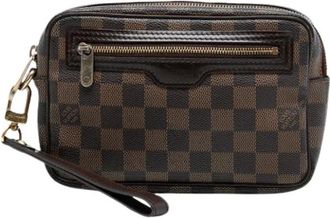 Louis Vuitton Pre-owned Clutches, female, Brown, Size: ONE SIZE Pre-owned Fabric Clutch