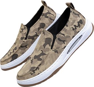 Generic Summer On Canvas Sneakers are Lightweight Comfortable and Stylish for Work. High Top Shoes for Men Casual (Khaki, 5.5)