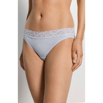 Hanro Moments High Cut Bikini in Blue Dove at Nordstrom, Size X-Small