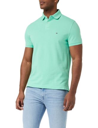 Tommy Hilfiger Men 1985 Short-Sleeve Polo Shirt Regular Fit, Green (Light Jade Green), S