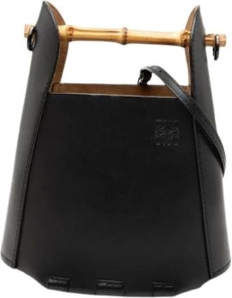 Loewe Pre-owned Bucket Bags, female, Black, Size: ONE SIZE Pre-owned Bucket Bag