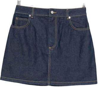 Maison Kitsun&eacute; Denim Mini Skirt