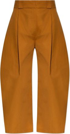 Balenciaga Wijde Culotte Broek - Dames - Vrijetijds broeken - Bruin - S - Katoen - Broeken
