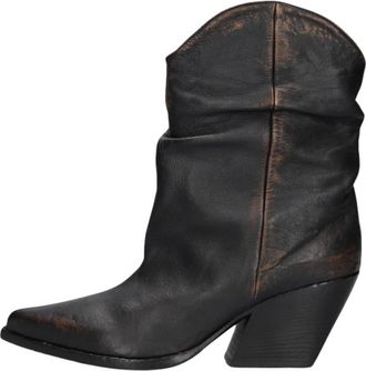 Elena Iachi Schoenen, Dames, Zwart, 39 EU, Leer, Enkellaarsjes