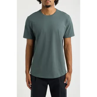 Open Edit Crewneck Stretch Cotton T-Shirt in Green Urban at Nordstrom, Size Xx-Large