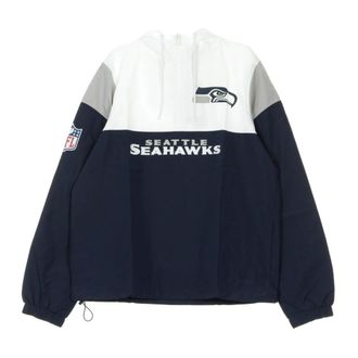 New Era Hoodies & sweatvesten, Heren, Blauw, S, Polyester, Colour Block Windbreaker