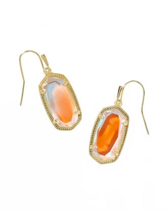 Kendra Scott Womens Daphne Drop Earrings In Gold Dichroic Glass