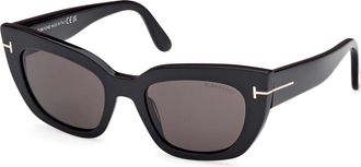 Tom Ford Smoke Cat Eye Ladies Sunglasses FT1190 01A 53