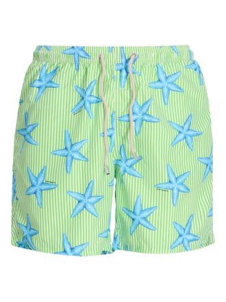 MC2 Saint Barth Zwembroek met print - Groen