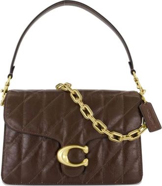 Coach Tassen, Dames, Bruin, ONE Size, Leer, Chain Tabby Schoudertas