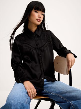 Twik Womens Satiny cowboy shirt