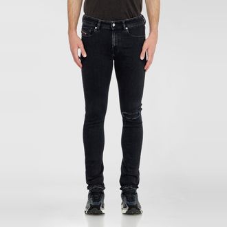 Diesel Skinny Jeans Low Waist 1979 Sleenker, Black/Dark grey, Zip fly