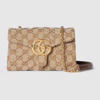 Gucci GG Marmont Mini Shoulder Bag, Beige, GG Canvas