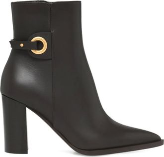 Gianvito Rossi Stivaletti Granada con dettaglio laterale - Marrone