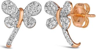Le Vian Beautiful Creatures 14K Rose Gold 0.33 Ct. Tw. Diamond Stud Earrings