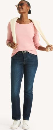 Nautica Womens Mid-Rise Straight Denim