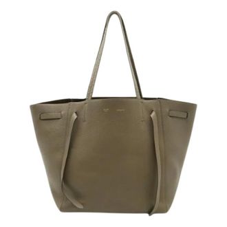 Celine Pre-owned Tote Bags, female, Green, Size: ONE SIZE Pre-owned Cabas Phantom Small Leather Tote Bag
