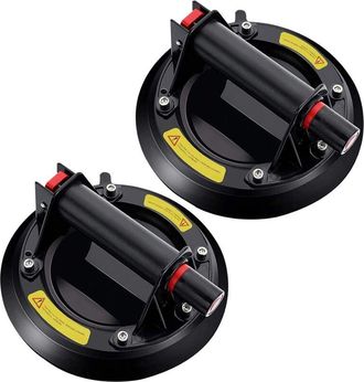 Elle Juego De 2 Ventosas Profesionales Para Vidrio, Ventosas De Vac&iacute;o Para Transportar Y Mover Vidrio, Azulejos, Vidrio, Ventanales, L&aacute;minas Y Pisos, Manip