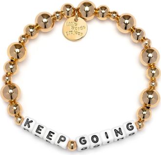 Little Words Project Keep Going Beaded Stretch Bracelet in White at Nordstrom, Size Small